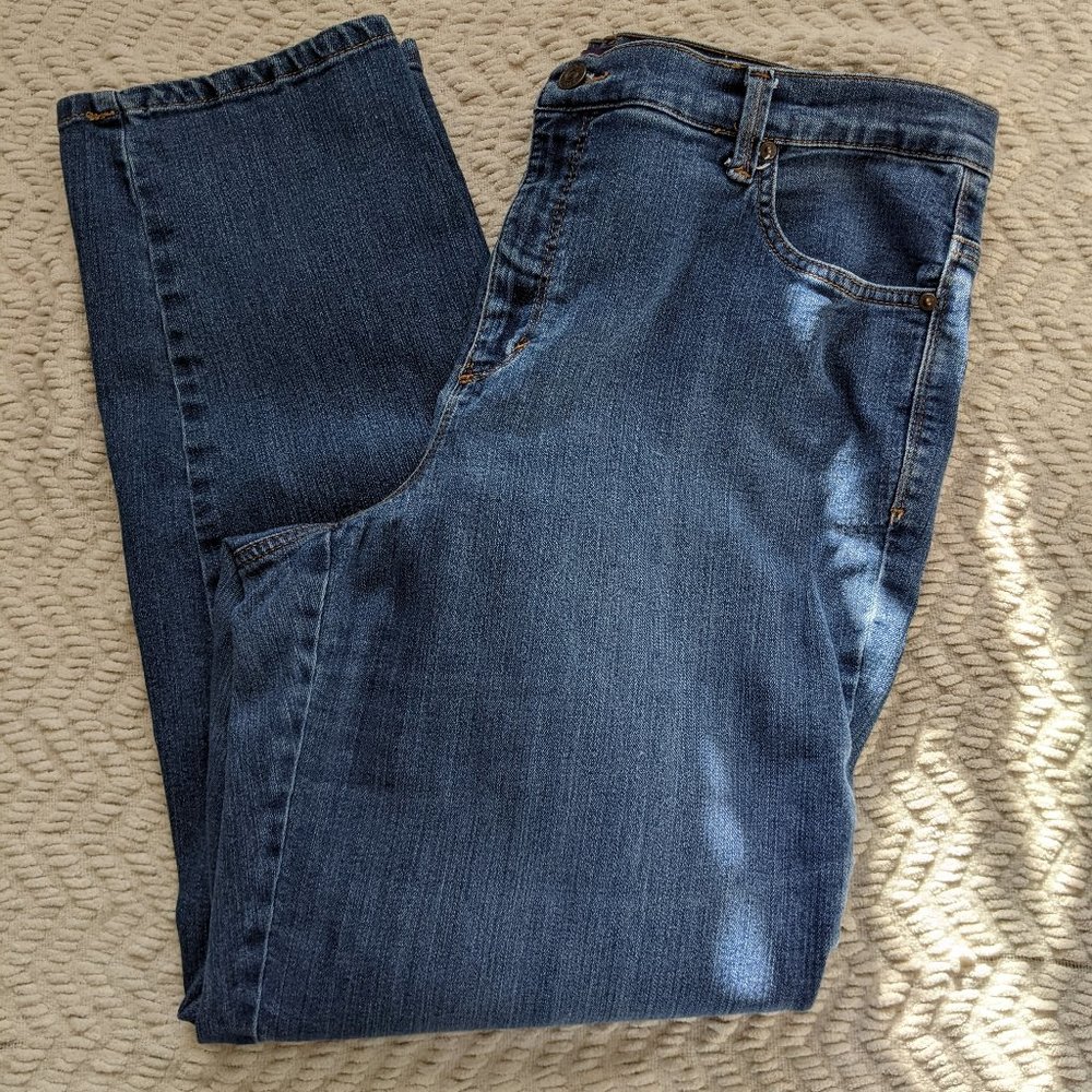Gloria Vanderbilt Amanda Straight Leg Light Wash Womens Denim Jeans 16W EUC